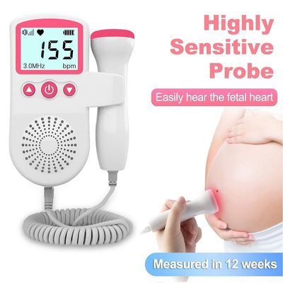 Battement de coeur foetal enceinte Doppler de battement de coeur de détecteur de grossesse à la maison ultrasonique de moniteur