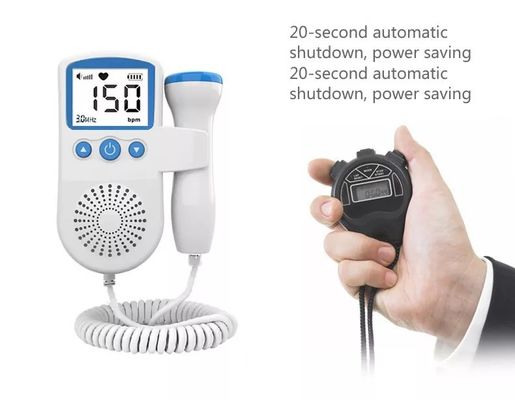 Portatif 	Moniteur foetal de Doppler de poche de bébé de moniteur de coeur de Doppler pour la grossesse