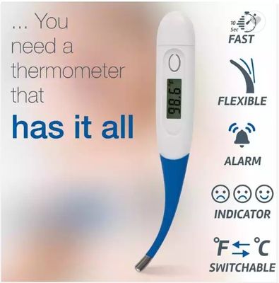 Thermomètre rectal de la température de Digital d'adultes d'enfants de bébés d'aisselle orale de fièvre