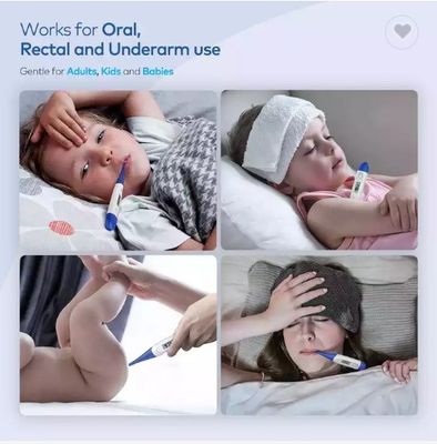 L'affichage à cristaux liquides montrent rapidement 2 secondes examinent l'OEM de plastique électrique de thermomètre de la température de Digital de bébé