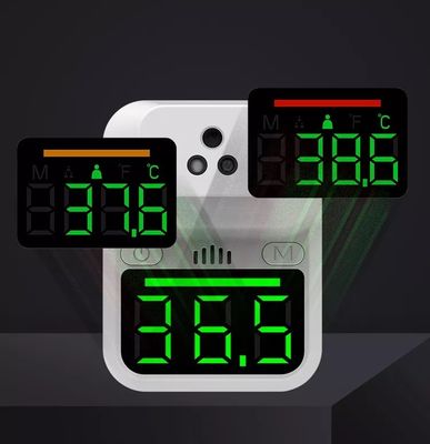 Entrez en contact avec non l'instant infrarouge fixé au mur de front de thermomètre de la température de LED Digital lisant l'affichage