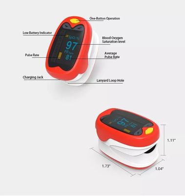 L'enfant portatif d'OLED badine l'oxymètre rechargeable d'impulsion de bout du doigt d'oxymètres néonatals d'impulsion