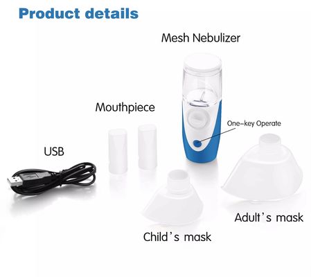 Machine portative petit Mesh Ultrasonic Nebulizer rechargeable tenu dans la main de nébuliseur d'asthme
