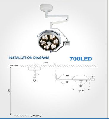 Lampe Shadowless 700 LED de chirurgie de la chirurgie LED de plafond de la CE petite