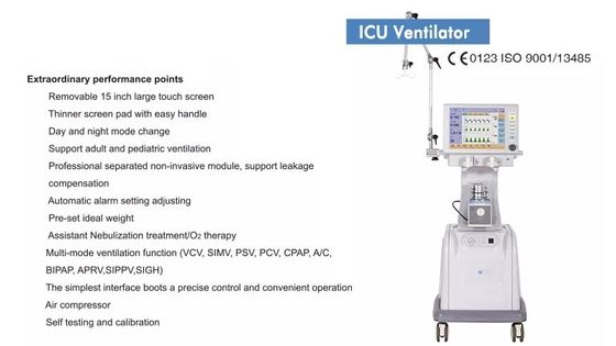 Hôpital de respiration de machine d'ICU de ventilateur de machine de respirateur à la maison de secours