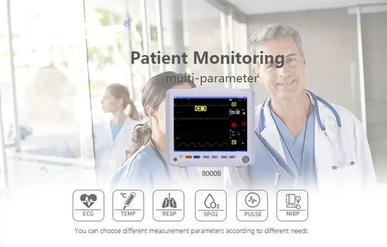 12 moniteur multi du paramètre ICU de moniteur du moniteur patient ETCO2 SPO2 ECG de multiparamètre de pouce