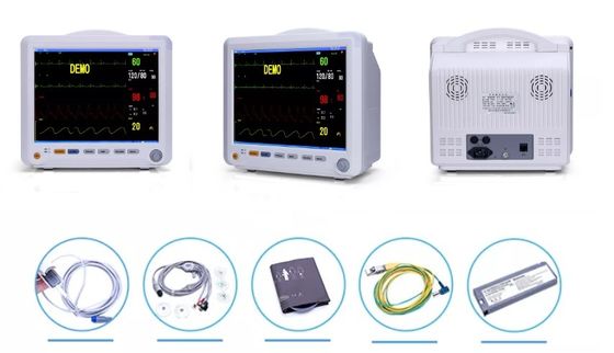 12 moniteur multi du paramètre ICU de moniteur du moniteur patient ETCO2 SPO2 ECG de multiparamètre de pouce