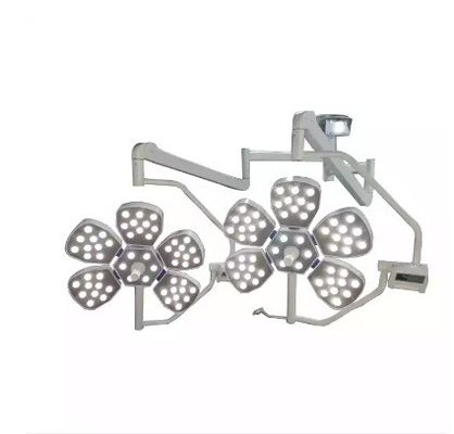 La forme légère chirurgicale de fleur de LED a mené la lampe de fonctionnement Shadowless de double dôme léger d'opération