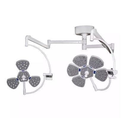 La forme légère chirurgicale de fleur de LED a mené la lampe de fonctionnement Shadowless de double dôme léger d'opération