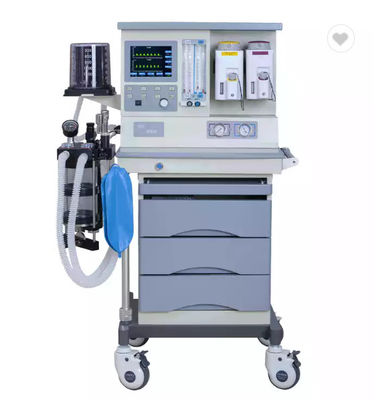 Type de chariot à deux vaporisateurs machine d'anesthésie avec le compteur de débit mécanique de 5 tubes