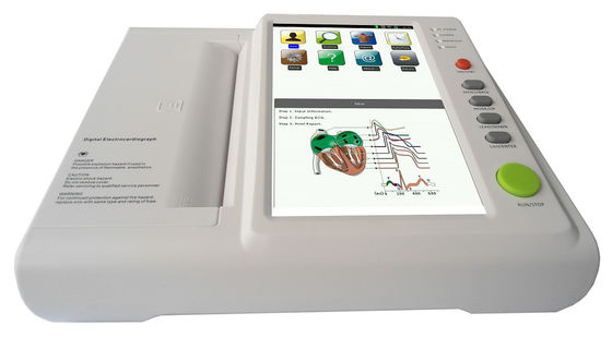 12 OIN portative de la CE de machine en métal ECG d'électrocardiographe de Digital de la Manche